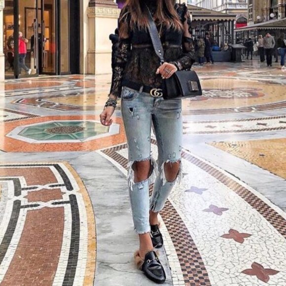 One Teaspoon Denim - One Teaspoon Freebirds Distressed Boyfriend Jeans